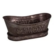 Mydelniczki i dozowniki mydła - Ciemnoszara metalowa mydelniczka – Antic Line - miniaturka - grafika 1