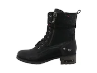 Botki damskie - Mustang Damskie 15m0062002 Botki, Czarne, 41 EU, czarny, 41 EU - miniaturka - grafika 1