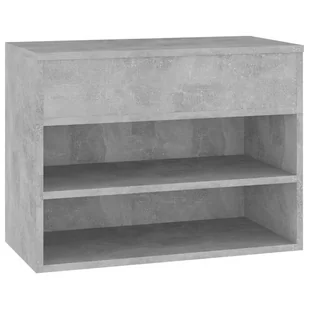 vidaXL Ławka z miejscem na buty, szarość betonu, 60x30x45 cm, płyta - Szafki na buty - miniaturka - grafika 1