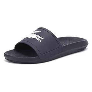 Klapki i japonki męskie - Lacoste Męskie klapki Croco Slide 119 1 CMA, granatowy biały (navy white), 44.5 eu - grafika 1