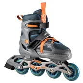 Rolki - ŁYŻWOROLKI NJ1828A SZARO-POMARAŃCZOWE ROZM. S(31-34) - miniaturka - grafika 1