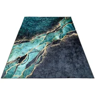 Dywany - Zielony dywan glamour z marmurowym wzorem W4-T57 - miniaturka - grafika 1