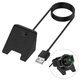 Stacja Dokująca Ładowarka Kabel Do Garmin Fenix 5/5X/5S/5+/5X+/5S+/6/6Pro/6S/6S Pr/6X/6X Pro/7/7X Czarna - Akcesoria do smartwatchy - miniaturka - grafika 1