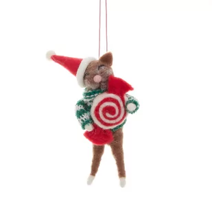 Zawieszka PETTIES filcowa miś z cukierkiem 11 cm HOMLA - Bombki Zawieszka PETTIES filcowa miś z cukierkiem 11 cm HOMLA - Bombki - miniaturka - grafika 1