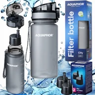 Butelki filtrujące - Zestaw butelka filtrująca wodę Aquaphor City 0,35L + 3 wkłady filtrujące - miniaturka - grafika 1