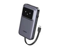 Powerbanki - UGREEN Powerbank 10000mAh Uno PB511 30W wbudowany kabel USB-C szary - miniaturka - grafika 1