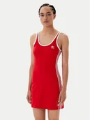 Sukienki - adidas Sukienka codzienna adicolor 3-Stripes JW2584 Czerwony Slim Fit - miniaturka - grafika 1