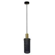 Lampy sufitowe - Tirana lampa wisząca 1xE27 złota/czarna LP-945/1P BK - miniaturka - grafika 1