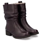 Botki damskie - Botki damskie Rieker Z9583-35 RED 37 - miniaturka - grafika 1