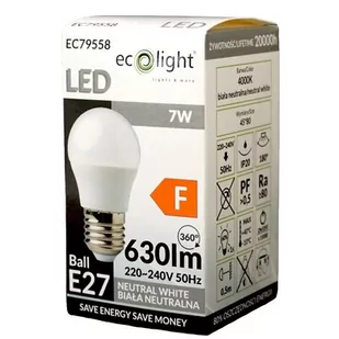 Żarówka LED ECOLIGHT Golf ball EC79558 7W E27 - Halogeny - miniaturka - grafika 1