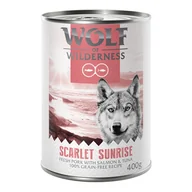 Mokra karma dla psów - Wolf of Wilderness "Red Meat", 6 x 400 g - Scarlet Sunrise: Wieprzowina z łososiem i tuńczykiem - miniaturka - grafika 1