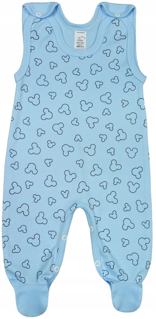 ŚPIOCHY Śpioszki ROZPINANE MYSZKA BŁĘKIT 80 KLEKLE