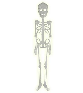 Szkielet fluorescencyjny plastikowy 75cm na Halloween - Halloween - miniaturka - grafika 1