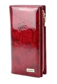 Portfele - Portfel Damski Skórzany GREGORIO Lakierowany Długi Z Suwakiem Na Zewnątrz BTS-124 CZERWONY 19,5 x 10 x 3,5 [cm] - miniaturka - grafika 1