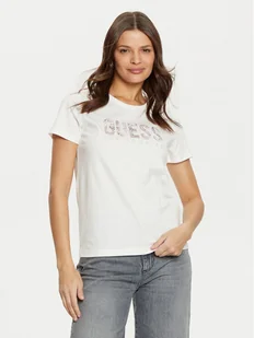 Guess T-Shirt W5RI19 I3Z14 Biały Regular Fit - Koszulki i topy damskie - miniaturka - grafika 1
