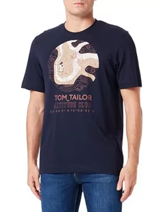 TOM TAILOR T-shirt męski, 10668 - Sky Captain Blue, XXL - Koszulki męskie - miniaturka - grafika 1