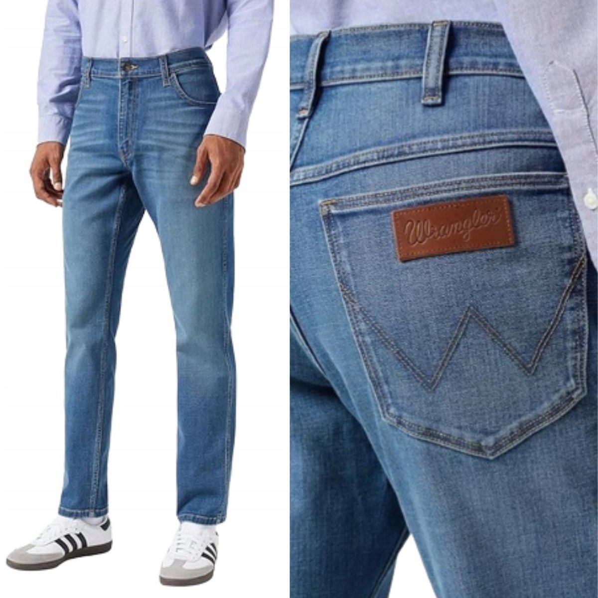Wrangler ATHLETIC FIT regular tapered elastyczne spodnie jeansowe W32 L32