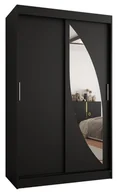 Szafy - Szafa przesuwna Gardroba Abiks MILO 120 gł. 62 czarny mat - miniaturka - grafika 1