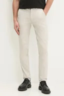 Spodnie męskie - Calvin Klein spodnie męskie kolor beżowy dopasowane K10K113429 - miniaturka - grafika 1