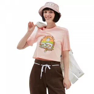 Damski t-shirt z nadrukiem VANS Resort Mix Tropical Peach - różowy - Koszulki sportowe damskie - miniaturka - grafika 1
