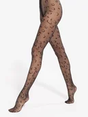 Rajstopy - Damskie rajstopy wzorzyste czarne Gatta r.4 - miniaturka - grafika 1