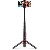 Selfie stick - Uchwyt selfie XLINE Premium BSF801 Bluetooth Czarno-czerwony - miniaturka - grafika 1