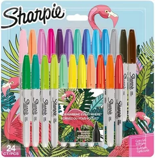 Markery Permanent Sharpie Fine Zestaw 24X Flaming - Kredki, ołówki, pastele i pisaki - miniaturka - grafika 1