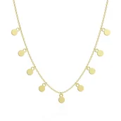 Naszyjniki - Naszyjnik Pozłacany Choker z blaszki - miniaturka - grafika 1