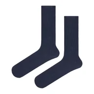 Skarpetki męskie - Skarpety garniturowe granatowe EM 1 - EM Men's Accessories - miniaturka - grafika 1