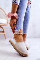 Espadryle damskie - Damskie Klasyczne Espadryle Big Star JJ274951 Biało-Szare-38 - miniaturka - grafika 1