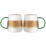Szklanki - Vialli Design Komplet szklanek z zielonym uchem Bolla 1142 2 x 400 ml - miniaturka - grafika 1