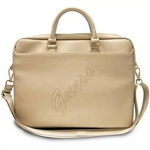 Guess torba do laptopa GUCB15PUSASLG 15" złota Saffiano Script 8_2274145 - Plecaki - miniaturka - grafika 2