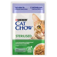 Mokra karma dla kotów - CAT CHOW Sterilised Karma dla kotów z jagnięciną i zieloną fasolką w sosie 26x85g - miniaturka - grafika 1
