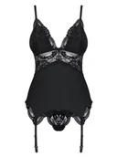 Komplety bielizny - 810-cor-1 Obsessive Koronkowy Gorset I Stringi - miniaturka - grafika 1
