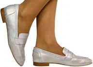 Mokasyny damskie - Mokasyny Nessi 24607 Złoto 815 Skóra Naturalna - NESSI - miniaturka - grafika 1