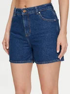 Spodenki damskie - Mustang Szorty jeansowe Charlotte 1015220 Granatowy Comfort Fit - miniaturka - grafika 1