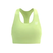 Bielizna sportowa męska - COMPRESSPORT Stanik sportowy FEELFREE SEAMLESS BRA shadow lime - miniaturka - grafika 1