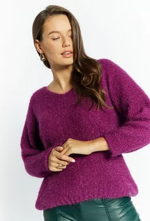 Swetry damskie - Sweter damski o kroju nietoperza - Monnari - grafika 1