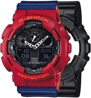 Zegarki męskie - Zegarek G-SHOCK SET GA-100-1A1ER + BEZEL 10441433 + PASEK 10527467 - miniaturka - grafika 1