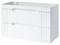 Szafki łazienkowe - Biała Szafka pod umywalkę 100 cm WISZĄCA FIJI - miniaturka - grafika 1