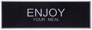 Dywany - Zala Living Odporna na mycie konfetti chodnik kuchenny chodnik Enjoy Your Meal czarno-szara 50 x 150 cm 102611-50x150 - miniaturka - grafika 1