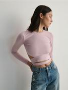 Bluzki damskie - Reserved - Bluzka z wiązaniem w talii - pastelowy róż - miniaturka - grafika 1