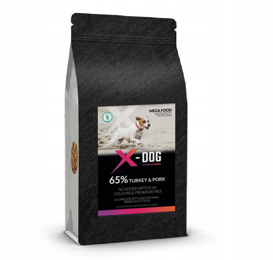 X-DOG ADULT SMALL INDYK Z WOLNEGO WYBIEGU 2KG