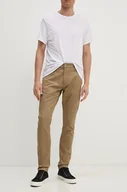 Spodnie męskie - G-Star Raw spodnie męskie kolor beżowy dopasowane D25179-C105 - miniaturka - grafika 1