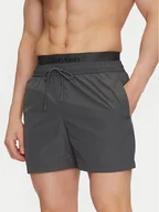 Kąpielówki męskie - Calvin Klein Swimwear Szorty kąpielowe KM0KM01104 Szary Regular Fit - miniaturka - grafika 1