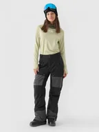 Spodnie sportowe damskie - Damskie spodnie snowboardowe 4F 4FWAW24TFTRF701 - czarne - miniaturka - grafika 1