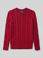 Swetry dla chłopców - Sweter z dzianiny z prążkowanymi wykończeniami - miniaturka - grafika 1