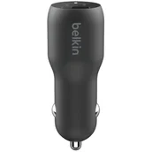 Ładowarki samochodowe - BELKIN Ładowarka Dual Car Charger 1x USB-A 1x USB-C CCB004BTBK CCB004BTBK - miniaturka - grafika 1
