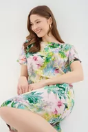 Sukienki - Wiskozowa sukienka oversize nadruk w kwiaty - Greenpoint - miniaturka - grafika 1
