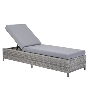 Leżak Ogrodowy Z Technorattanu Szary Turin Ii - Leżaki ogrodowe Leżak Ogrodowy Z Technorattanu Szary Turin Ii - Leżaki ogrodowe - miniaturka - grafika 1